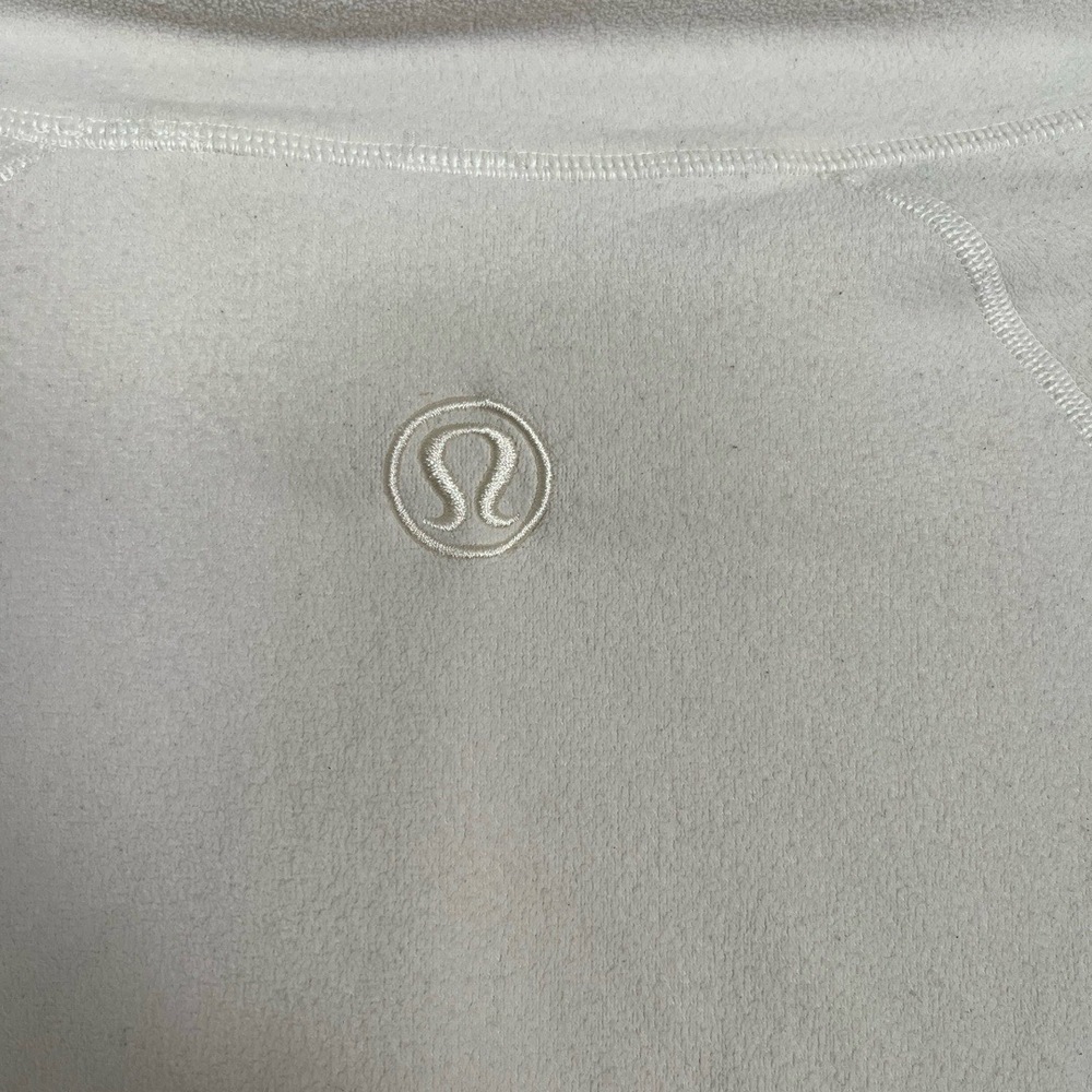 Lululemon Dont Hurry Be Happy Funnel Sweatshirt Womens Size Medium Bone CowlNeck - Picture 7 of 16